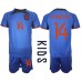 Nederland Davy Klaassen #14 Bortedraktsett Barn VM 2022 Kortermet (+ Korte bukser)
